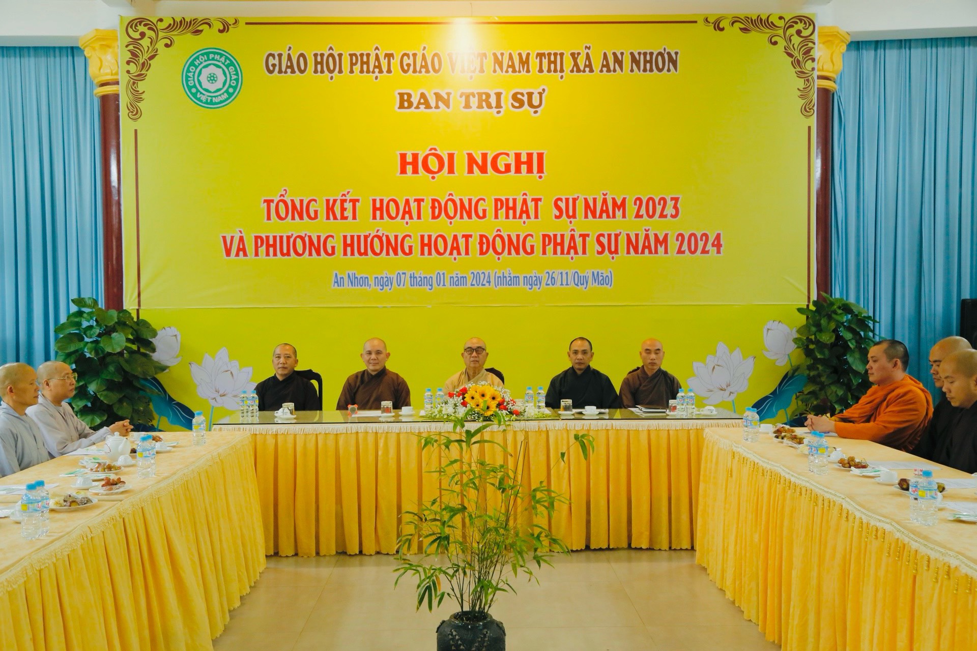 An Nhơn: Ban Trị sự GHPGVN thị xã tổ chức Hội nghị Tổng kết công tác Phật sự năm 2023 và triển khai phương hướng hoạt động Phật sự năm 2024
